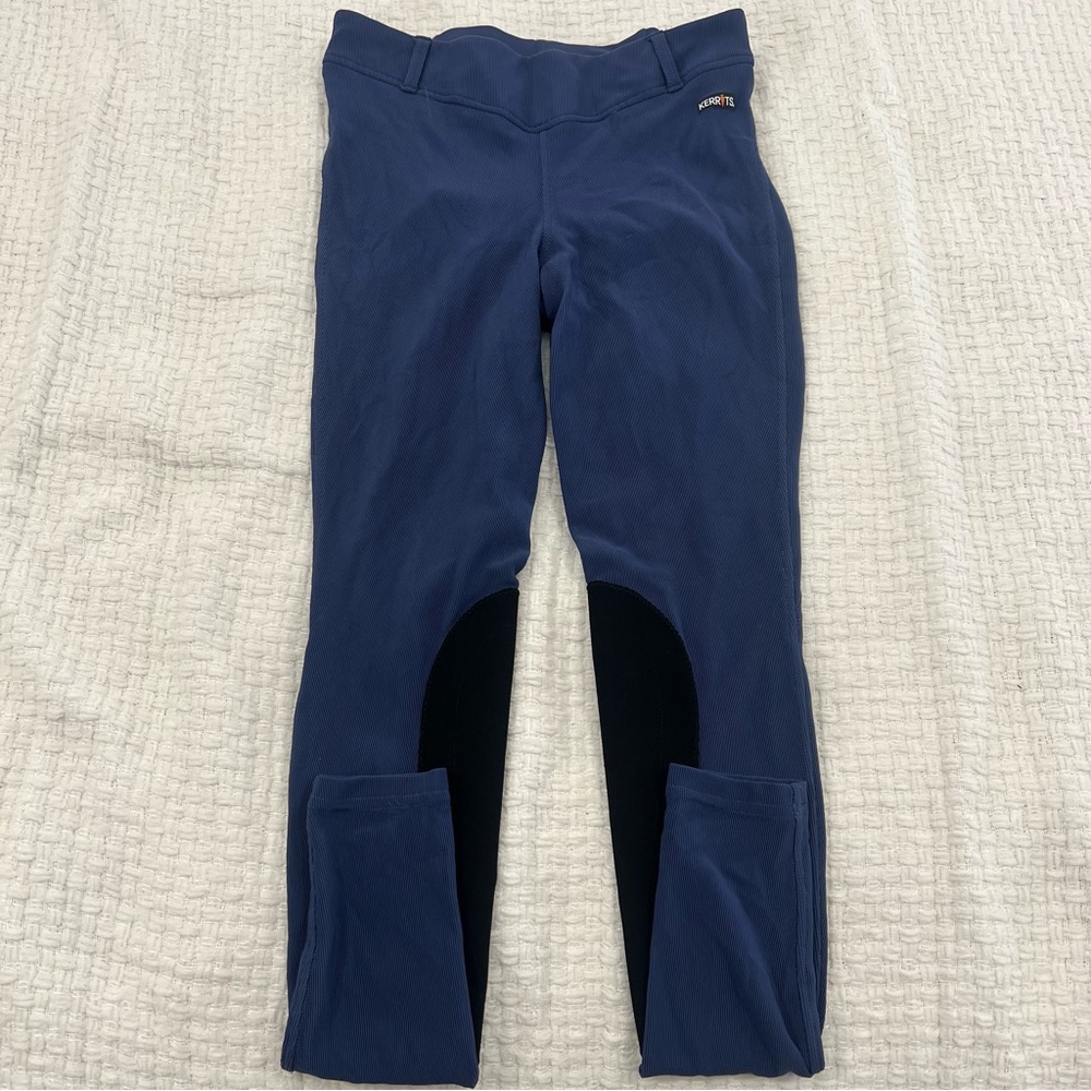 Kerrits Microcord Knee Patch Pocket Riding Tight Indigo XL 30” Inseam
